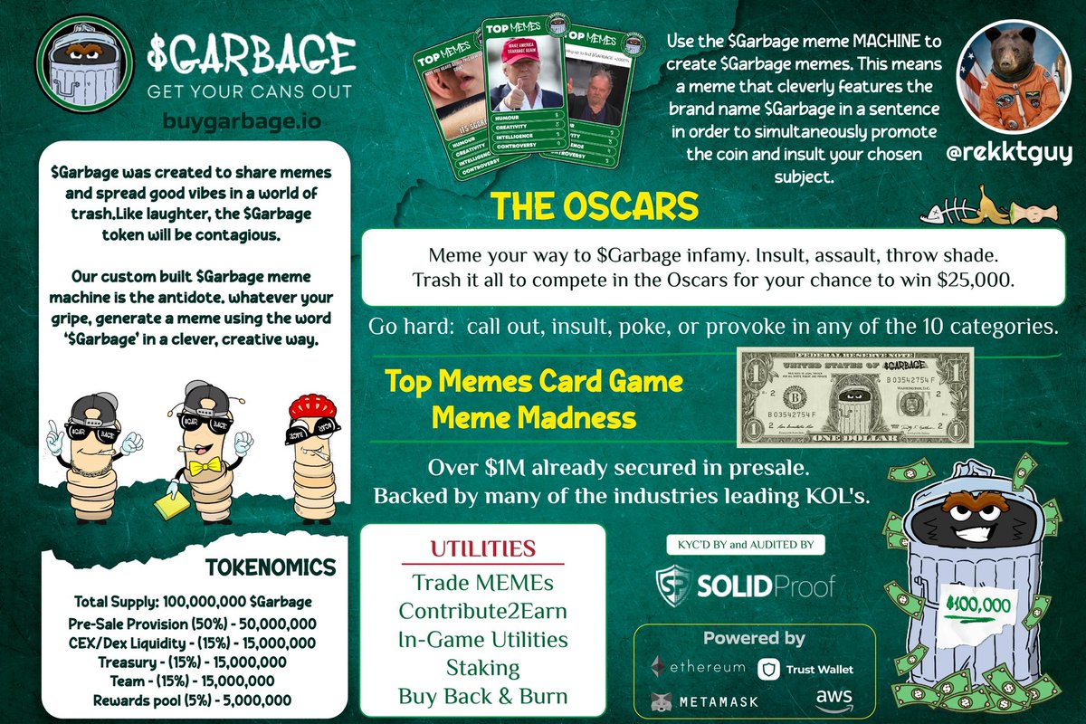 Today i am writing thread on upcoming hot launch <a href="/buygarbage/">💰GARBAGE</a> 

Yeah you heard it write its #Garbage and it’s more than a #meme 

Let’s discuss about <a href="/buygarbage/">💰GARBAGE</a> in details in below 🧵:-

$GARBAGE #Garbage