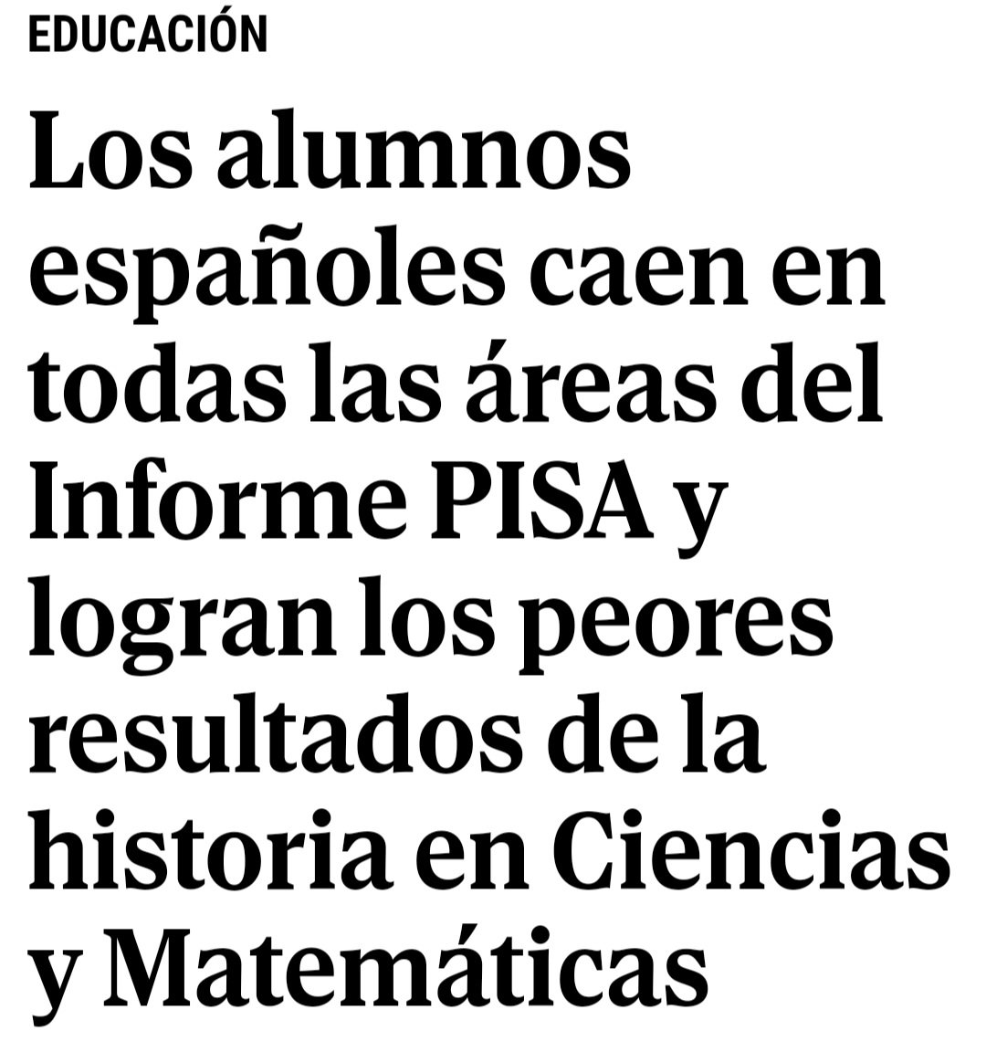 tonigarias's tweet photo. 1.Adelgazar el currículo reforzando lo esencial
2.Modificar la carrera de maestro de arriba a abajo
3.Formacion del profesorado basado en ciencia y no en modas
4.Reducur la ratio
5.Mayor nivel de exigencia a alumnos y padres
6.Invertir más allá de las pantallas 
7.Ley duradera https://t.co/01iIHJ5qOH