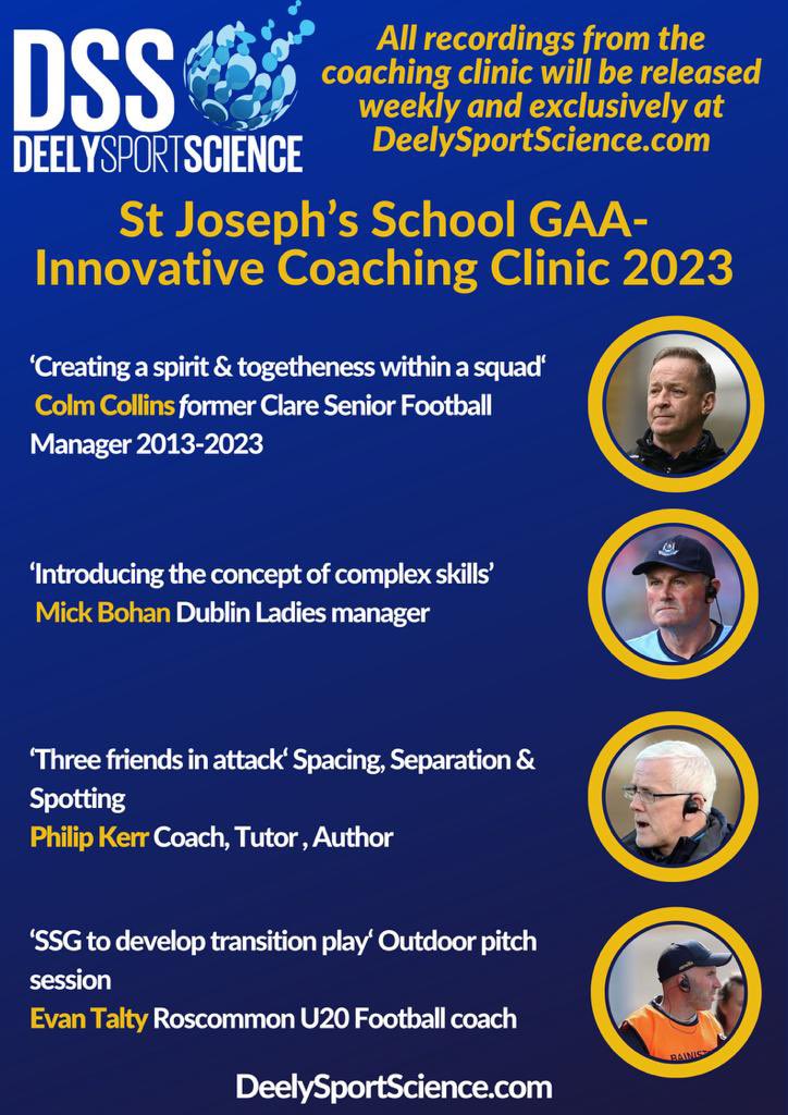 CiDeely's tweet photo. 🚨 Coaching Clinic videos 💥 
From @Stevie_Poacher coaching day in Nov 2023

* exclusive to @DeelySport DSS Elite Coaching members

⚽️ Tue 5th Dec - Mick Bohan ✅
⚽️ Tue 12th Dec - Philip Kerr ⏰ 
⚽️ Tue 19th Dec - Evan Talty 🎄
⚽️ Tue 28th Dec - Colm Collins 🎅

Exclusive videos of all coaching presentations & sessions released on our DSS website

See next message in thread 🧵 to sign up today to become a DSS coaching member 

1/3