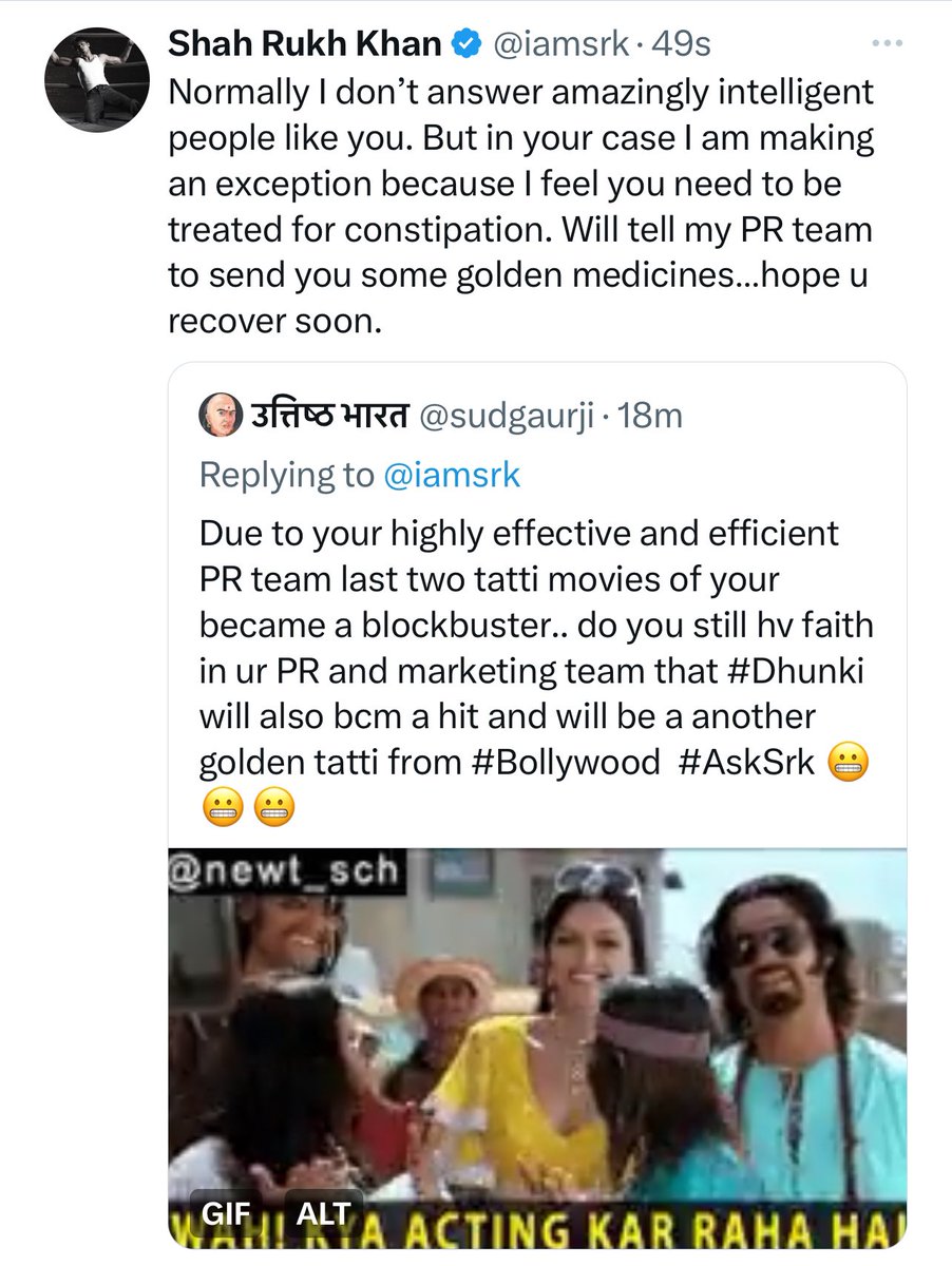 Tutejajoginder's tweet photo. And ladies and gentlemen, that’s what makes #ShahRukhKhan𓀠 special 😎 https://t.co/yNIZV4TPVT
