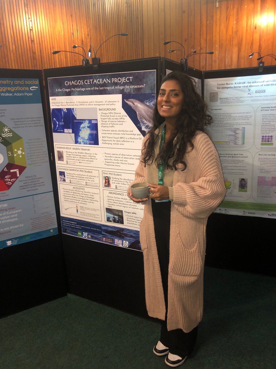 A wildlife observer no longer in the wild! Glad to see @SharminRouf front of house for our @Marine_Science cetacean poster 🐬🐳🐋 Thanks @_isha_just_isha @UdayangaZampath and all other contributors