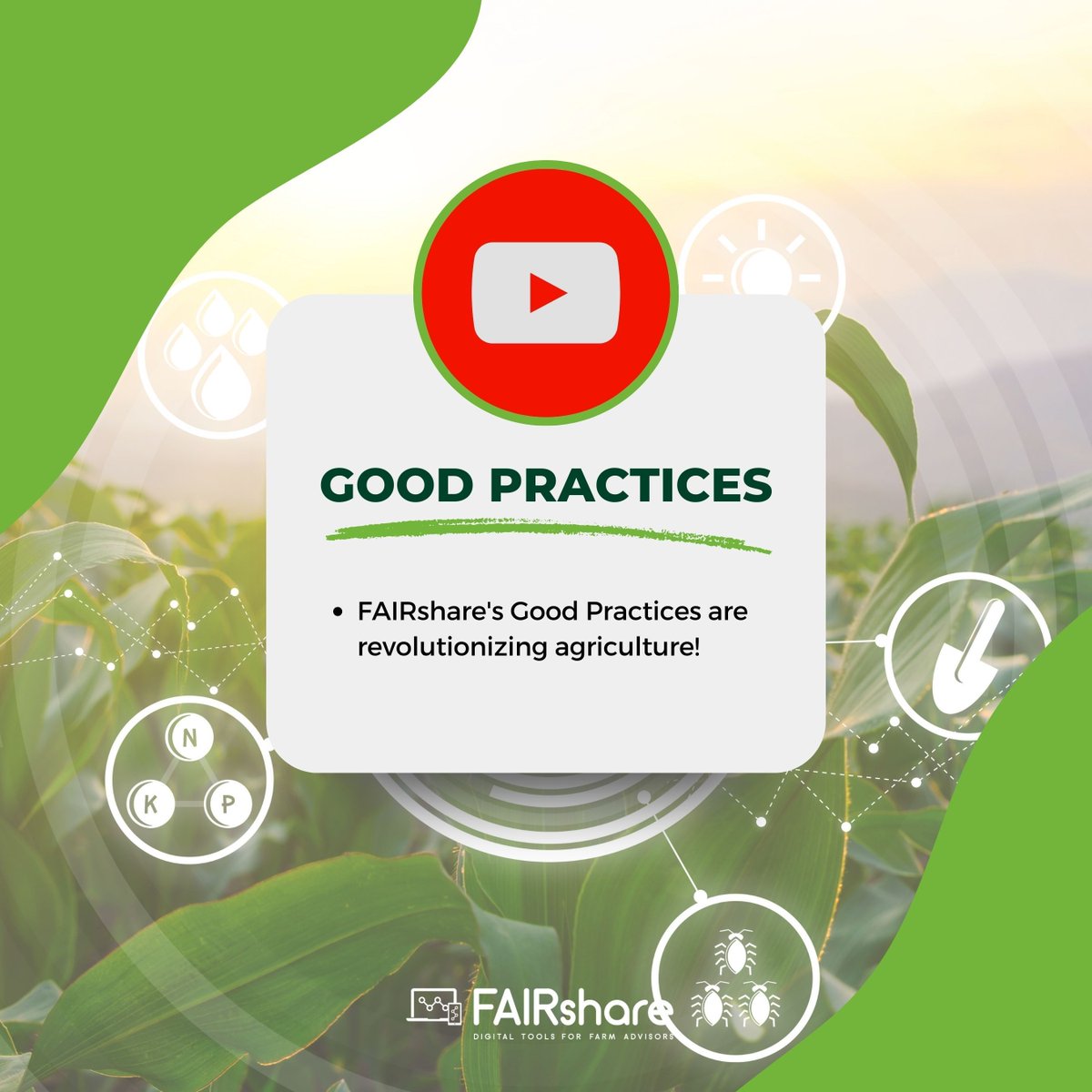 🚀 FAIRshare's Good Practices are revolutionizing agriculture.  

FAIRshare Good Practices – Fairshare Project (buff.ly/47DyoHi) 

Learn about real life examples of farmers using DATS! 🌱🌟