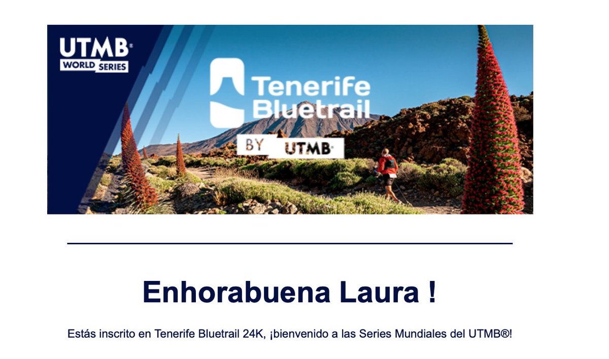 El año pasado no pude cumplir el objetivo, pero en esta edición ¡A POR TODAS!
@TenerifeBlueTra 

#tenerifebluetrail
#Bluetrailer
#24K
#siemprenemovimiento