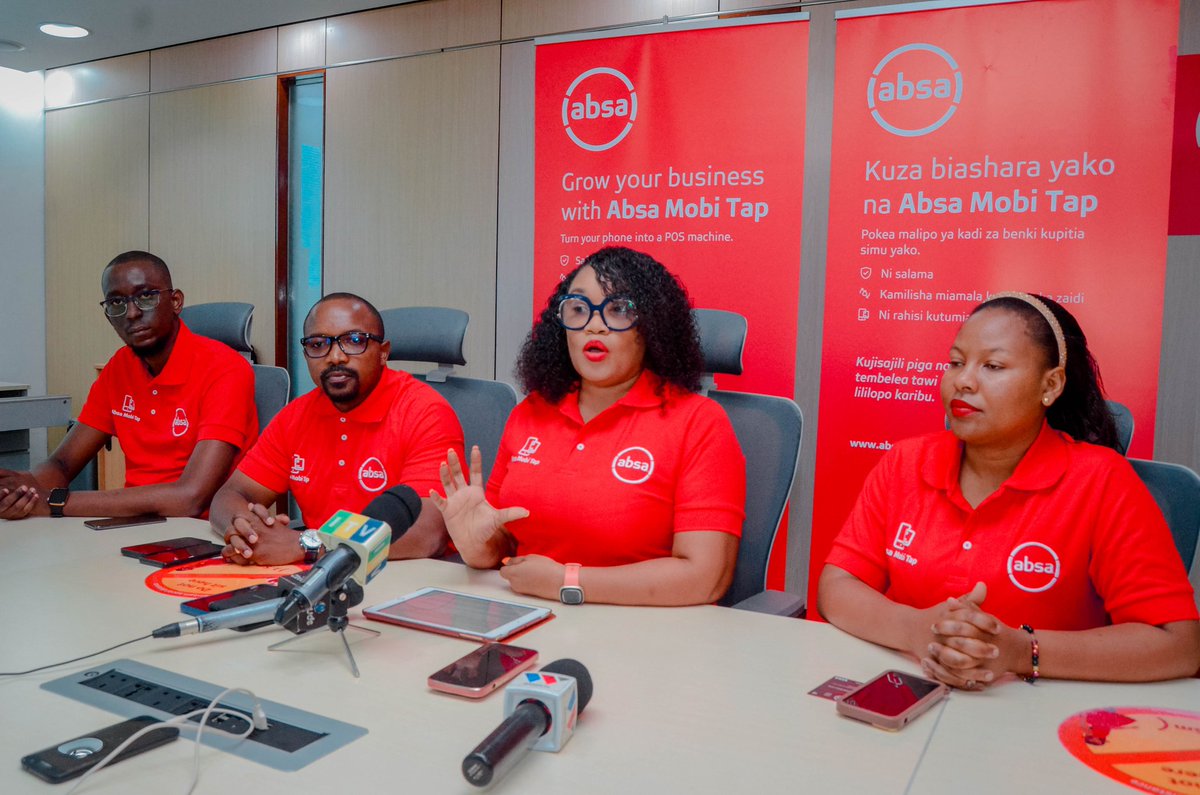 AbsaTanzania's tweet photo. Introducing Absa MobiTap – a revolutionary solution for micro, small, and medium enterprises. Accept card payments via smartphones without hefty investments. Experience secure, fast transactions, shaping a digitized, cashless society. #AbsaMobiTap #EmpoweringAfrica https://t.co/7DRDyNuTk0