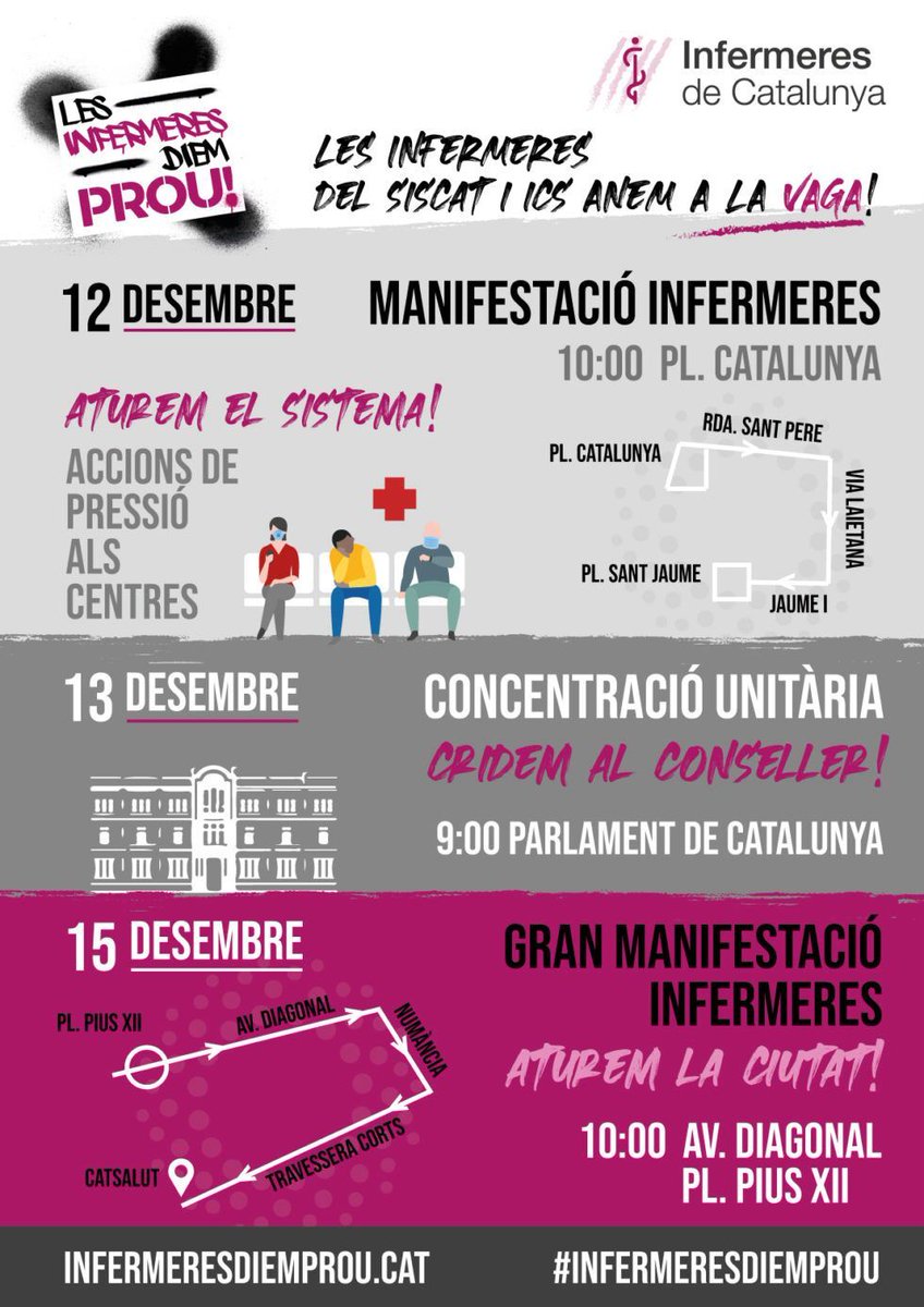CatInfermeres's tweet photo. Infermeres de Catalunya ampliem les convocatòries de mobilització. Sou moltes les que ens esteu demanant omplir els carrers de bates blanques! Som-hi! https://t.co/rigKDs3vHo