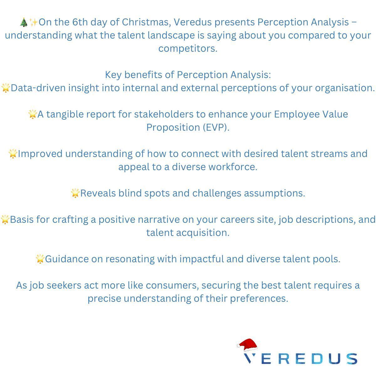 Veredus's tweet photo. 🎄 On the 6th Day of Christmas, Veredus gave to me🎄 

#12DaysofChristmas #VeredusChristmas #Veredus #PerceptionAnalysis https://t.co/LBwBB38JfE