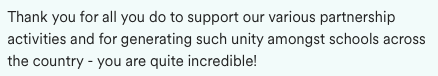 ChristinaAstin's tweet photo. Hosting #PartnerChat is amazing professional development for me and it's great to know that our Breakfast Briefings help others. Comments like this make the effort all worthwhile!
https://t.co/c8JR3iyUUk
#powerofpartnerships https://t.co/UZsLh0oT0E