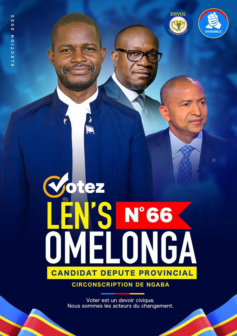 Le candidat député  provinciale circonscription de NGABA @OMELONGA_LENS1 numéro 66 molobeli na biso bana ngaba vote vote vote n*66