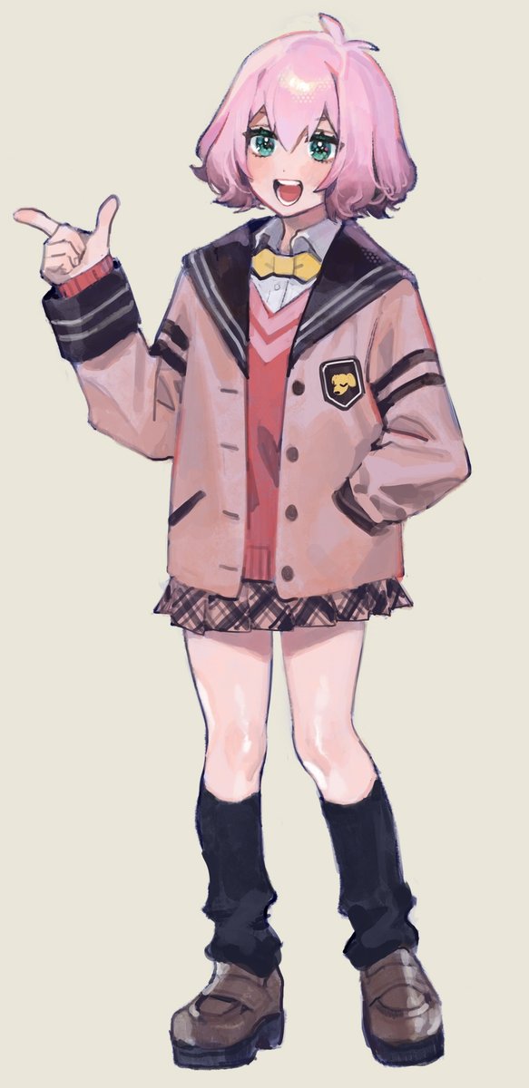 「まふへんちゃん制服のすがた 」|まふゆヘンプのイラスト