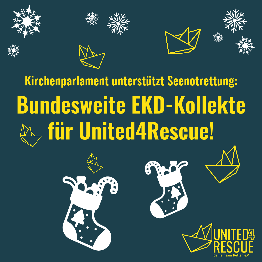 United4Rescue (@united4rescue) on Twitter photo Tolle News: Die #EKD-Synode hat beschlossen, die zivile #Seenotrettung mit einer bundesweiten Kollekte zugunsten von United4Rescue zu unterstützen! Außerdem spricht sie sich klar gegen eine mögliche Kriminalisierung aus. Danke, liebe <a href="/EKD/">Evangelische Kirche</a> für diese starke, wichtige Unterstützung! Tolle News: Die #EKD-Synode hat beschlossen, die zivile #Seenotrettung mit einer bundesweiten Kollekte zugunsten von United4Rescue zu unterstützen! Außerdem spricht sie sich klar gegen eine mögliche Kriminalisierung aus. Danke, liebe <a href="/EKD/">Evangelische Kirche</a> für diese starke, wichtige Unterstützung!
