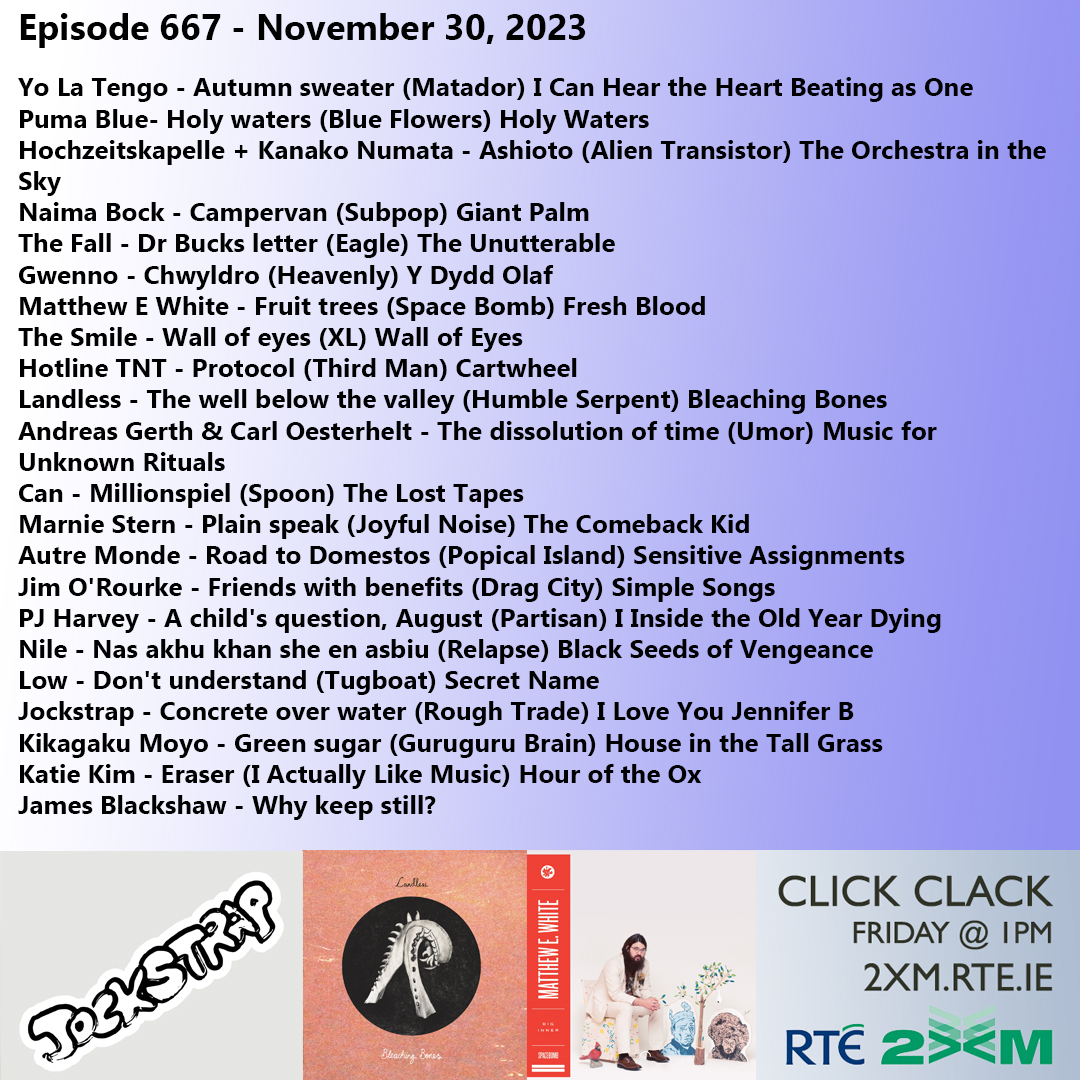 Listen back to last Friday's Click Clack, lots of marvelous tunes to distract you from the everything of everything
rte.ie/radio/2xm/clip…
#indieradio #alternativeradio