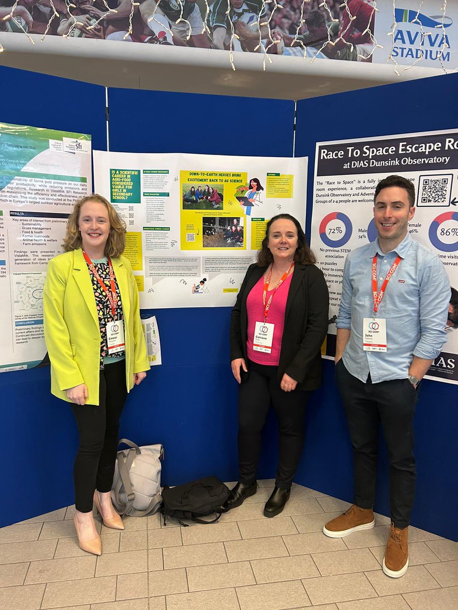 Drop by our poster <a href="/scicomie/">SCI:COM 2023</a> to find out about our evaluation of our <a href="/ScienceWeek/">Science Week Ireland</a> event and careers options for girls in agriculture #betterposter