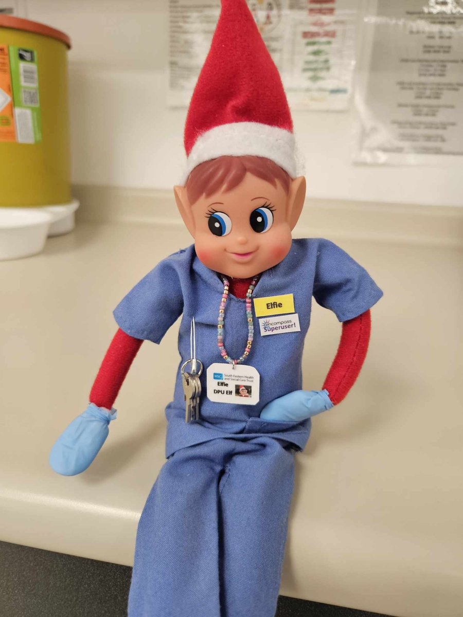 Meet our new Ulster Day Procedure Unit temporary team member for December - Elfie!🎅

Wearing an official staff pass &amp; a Superuser badge, Elfie is fully trained to sprinkle some holiday magic &amp; help us through the festive season🏥✨

Welcome to the team Elfie!♥️🩺