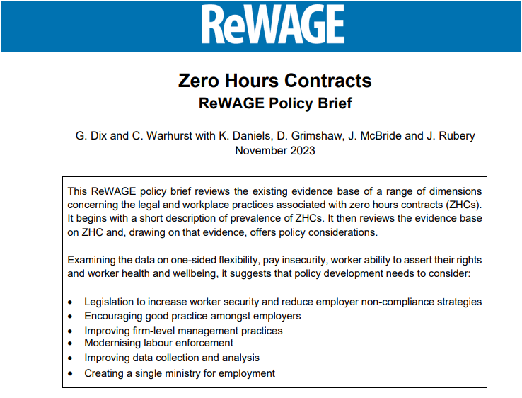 rewageCovid19's tweet photo. Zero Hours Contracts! 
The new @rewageCovid19 policy brief is now available. Read more here: https://t.co/lrfFgpsjbL
@ESRC   
#EmploymentPolicy https://t.co/1lysyjxprA