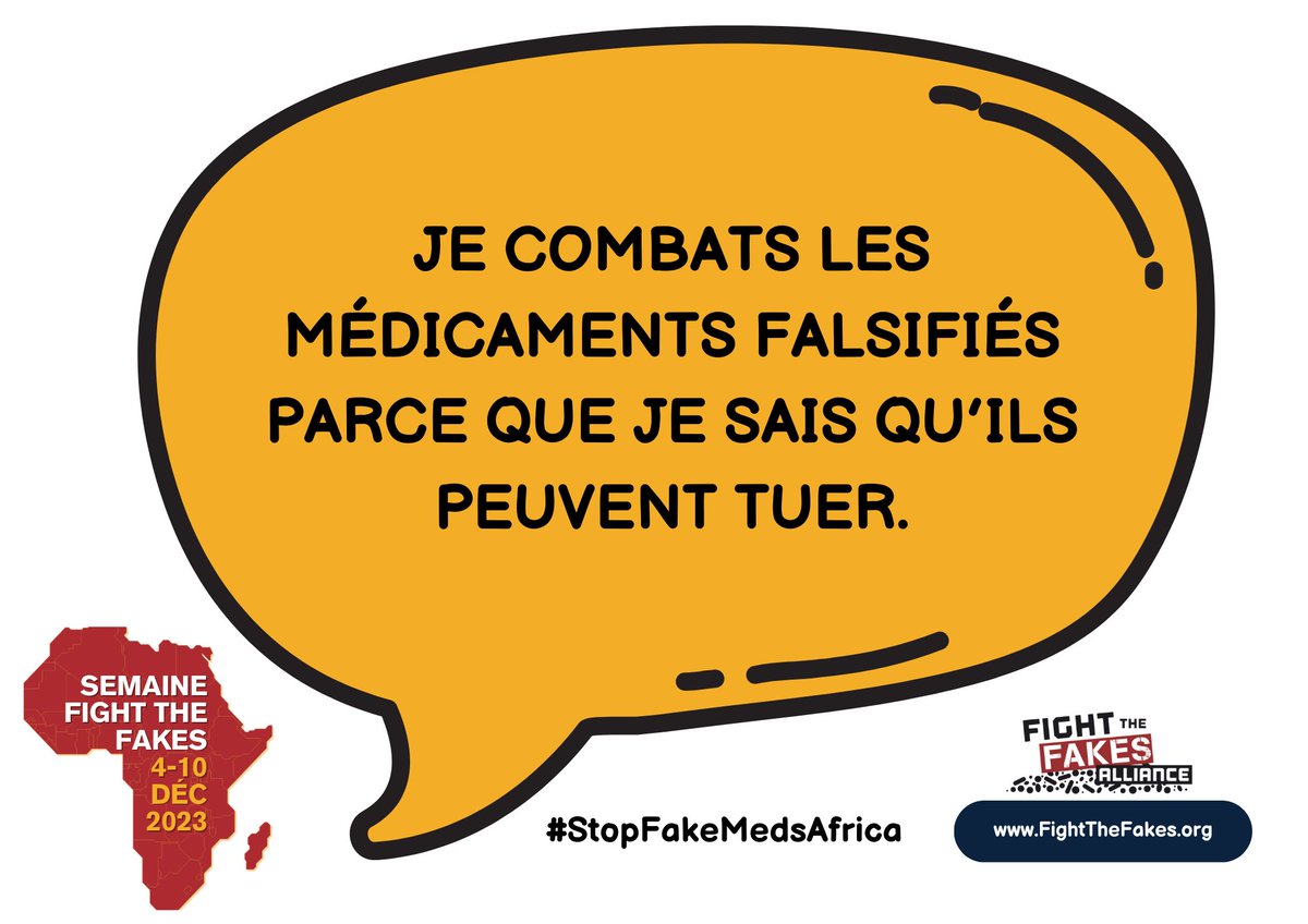 FightTheFakes's tweet photo. Speak up for patients fighting against substandard & #fakemeds in #Africa! Snap a pic with friends holding an awareness message and share it using #StopFakeMedsAfrica #FTFWeek #FightTheFakes
⬇️#ENGLISH: https://t.co/ggrMAmyfhy
⬇️#FRENCH: https://t.co/gOXBqbzZZG https://t.co/EsemGzRuzc
