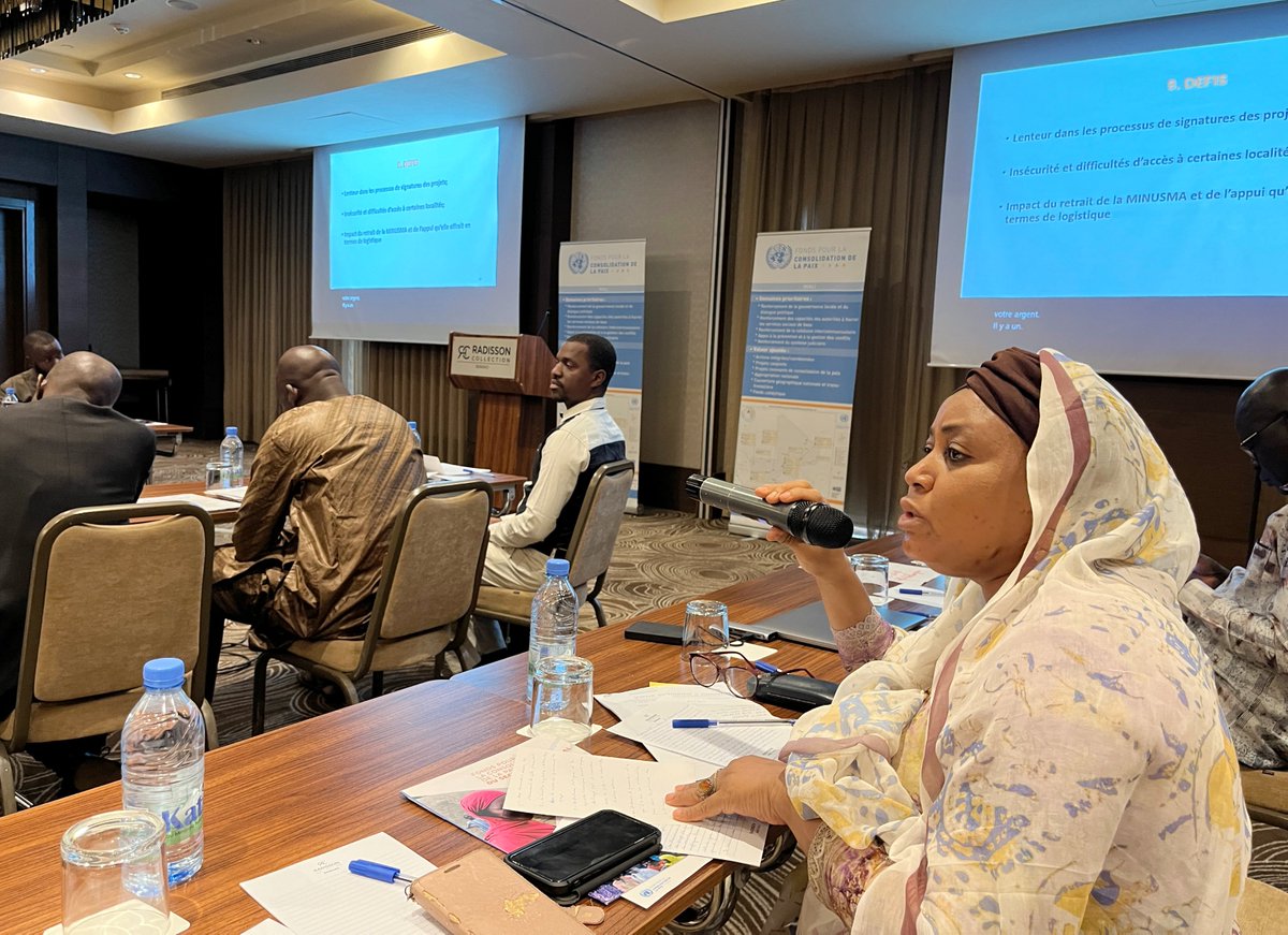 PBFMali's tweet photo. Comité Technique des mécanismes d’investissement en consolidation de la #paix au🇲🇱du @PBFMali & Fond Femmes Paix & Action Humanitaire #FFPH présidé par l’Amb. DIALLO, Directeur des organisations internationales @MaliMAECI avec la participation des ministères sectoriels & les OSC. https://t.co/bA492kLvx2