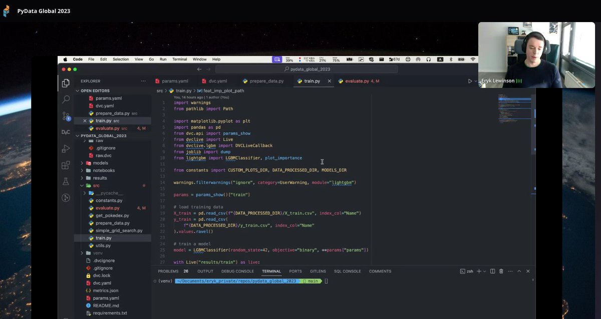 abilardi's tweet photo. Thank you @erykml1 for your talk "Version Control and Beyond: Leveraging Git for #ML #Experiment #Management"
#DVC: #git, #pipeline (#PreparationData, #training, #DataEvaluation) &amp; #pokemon !!!
@PyDataGlobal #2023 #MLOps #versioning #OpenSource
https://t.co/gvPQkPFQPV https://t.co/XhtqiKAUR7