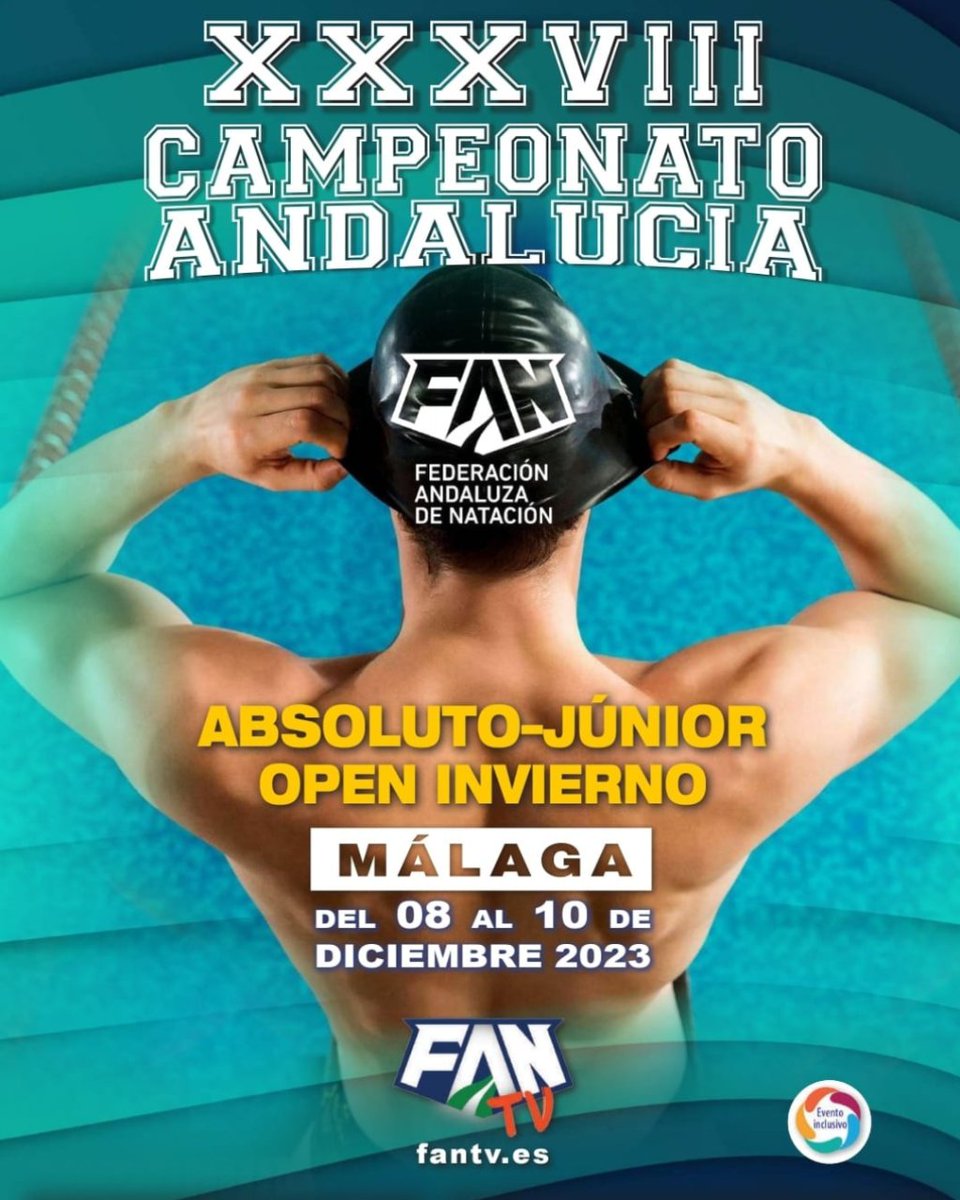 Ya llega el Campeonato de Andalucia Absoluto y Junior de Invierno 🏊‍♂️🏊‍♀️ Tendrá lugar del 8 al 10 Diciembre en las instalaciones de Inacua Málaga. Muchos tienen en mente romper sus propias marcas y llegar al podio, ¡así que les deseamos mucha suerte en la competición!