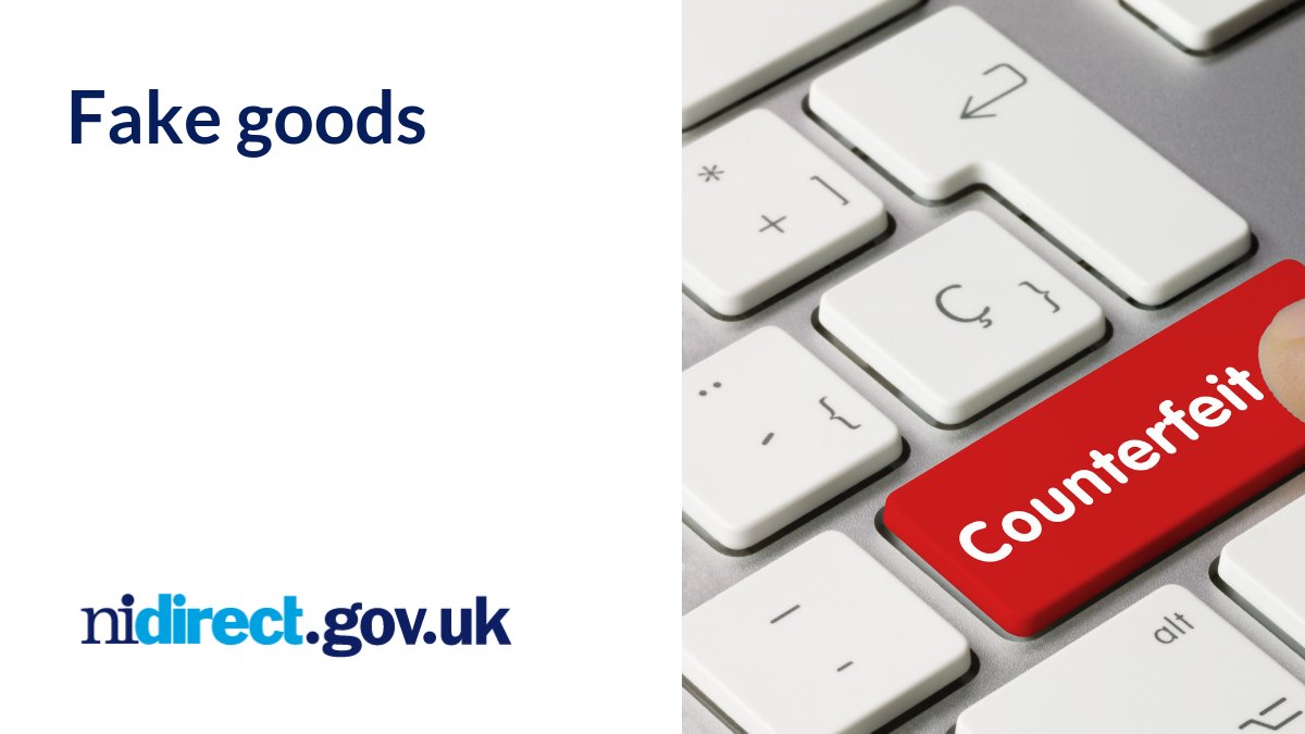Be alert to the dangers of buying counterfeit goods, particularly health and safety risks. Fake goods may seem like a bargain but they can be dangerous: nidirect.gov.uk/news/dangers-b… @TSSNI