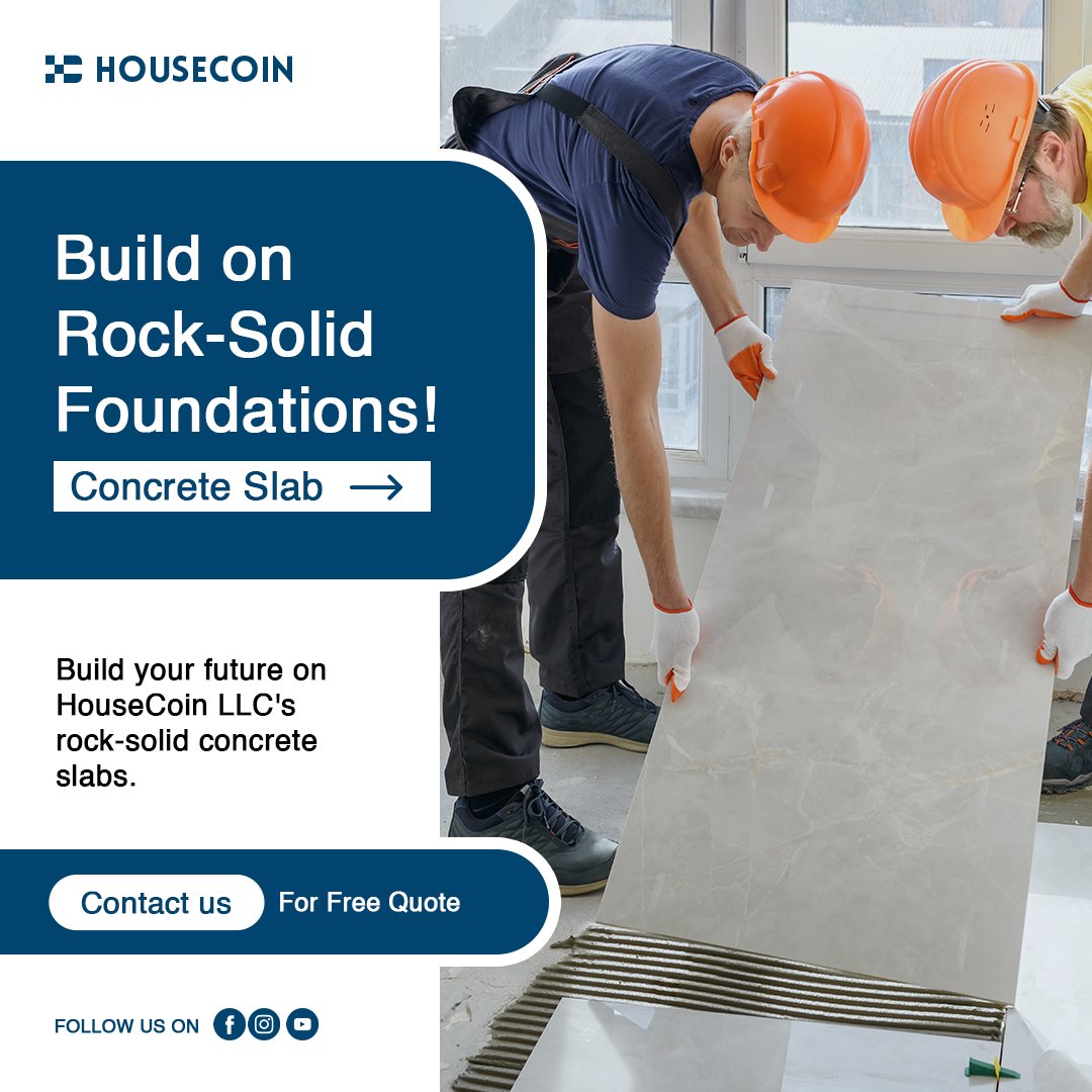 HouseCoinLLC's tweet image. HouseCoin LLC: Pioneering excellence in construction. Our Concrete Slabs redefine durability, setting the standard for a lifetime of stability.#StrongFoundations
#ConcreteInnovation
#StructuralStrength