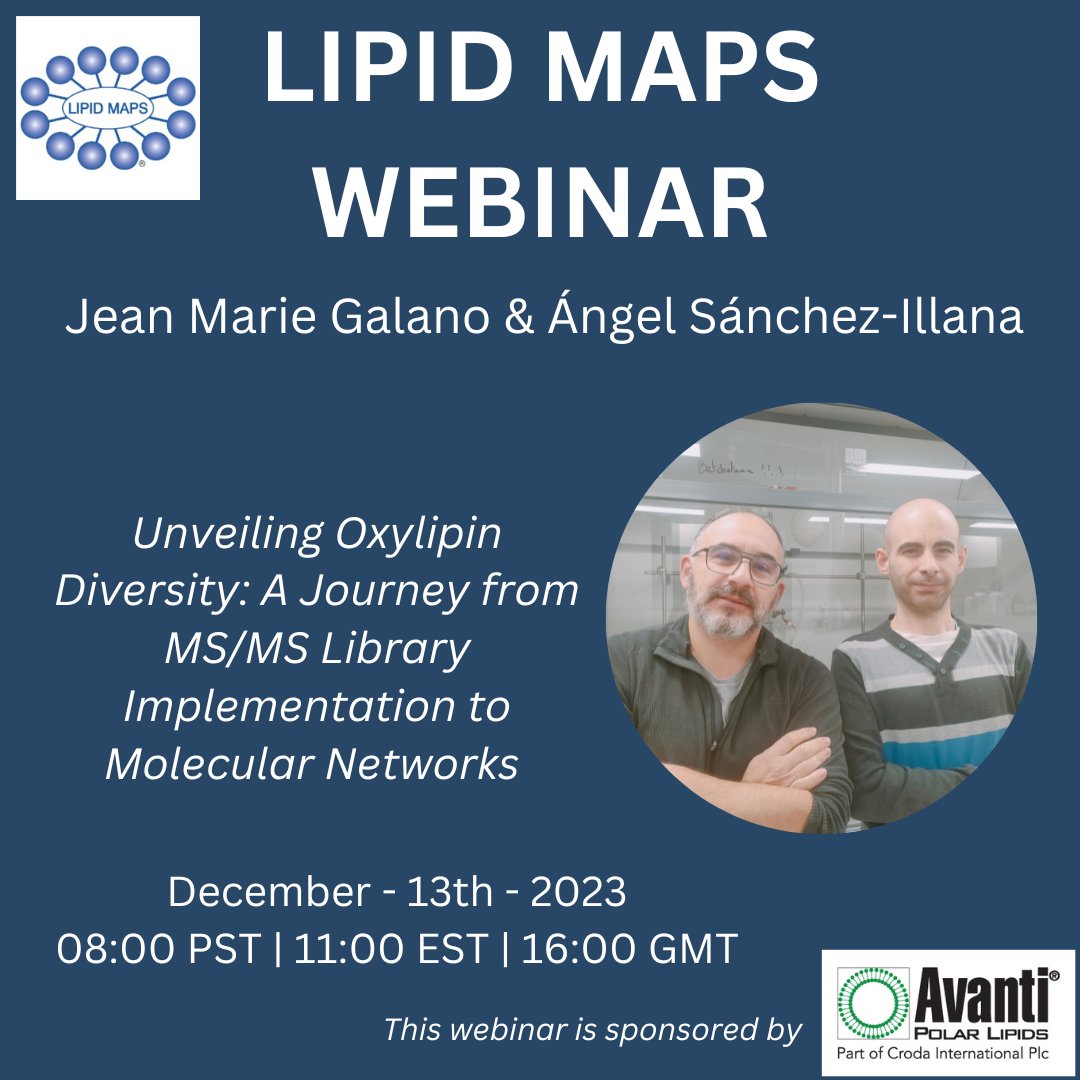 For this months webinar we are fortunate to have two presenters: Jean Marie Galano &amp; Ángel Sánchez-Illana. Join us next WEDNESDAY the 13th at the different time of 4pm GMT!

cardiff.zoom.us/webinar/regist…