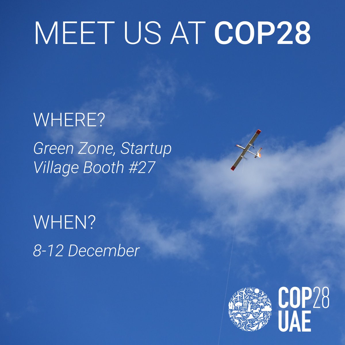 🚨 Come meet us at <a href="/COP28_UAE/">COP28 UAE</a>
🔍 More info about us link in bio or twingtec.ch/cop28

#TwingTec #COP28UAE #RenewableEnergy #NetZeroBy2050 #Investment #InvestmentOpportunity #WindEnergy #WindEnergyDrones #Actionism #WindPower #CleanEnergyRevolution