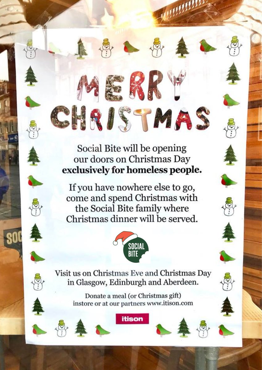 OK, EVERYBODY...We know this year has been exceptionally tough and more people than ever are struggling with increases in the cost of living – your support has never been more important!
You can buy a homeless person Christmas Dinner for £5 here:
itison.com/donate