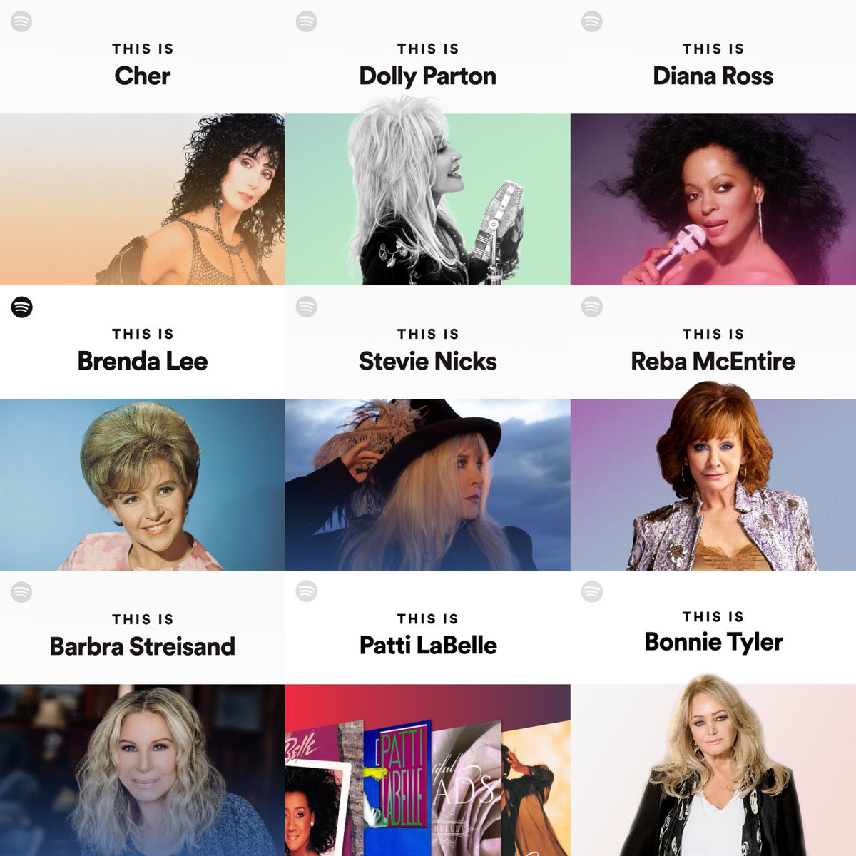 marc_oliveiras's tweet photo. This is the music industry! โจ
Cher . Dolly Parton . Diana Ross . Brenda Lee . Strevie Nicks . Reba McEntira . Barbra Streisand . Patii LaBelle . Bonnie Tyler (and also Bette Midler, Kate Bush, Darlene Love, Liza Minnelli, etc) #70slady https://t.co/WiYUOniQPg