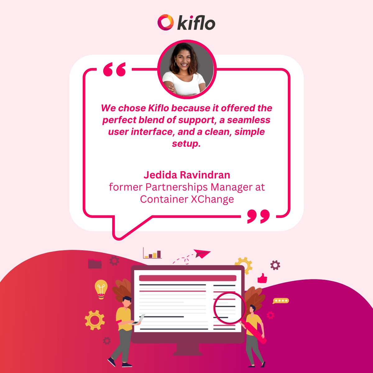 Scaling from 20 to beyond, Jedida Ravindran, former Partnerships Manager at Container xChange, shares the success story of transforming their #partnerprogram with Kiflo. 

Automated processes, user-friendly UX, and enhanced partner engagement: bit.ly/3RcEO9y