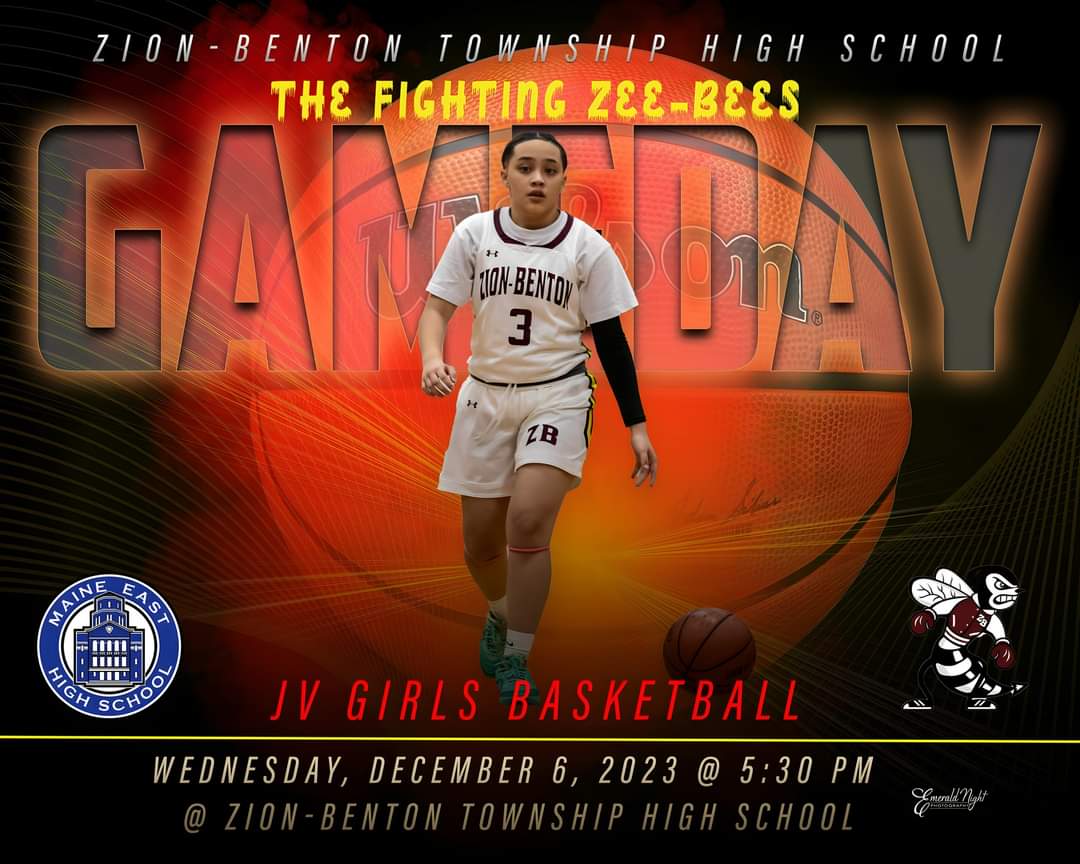 Zion Benton Township High School Girls Basketball (@zbgirlsbball) on Twitter photo 🚨Game Day!🚨
JV
2023-24 Non-Conference Game
📍 @ZionBenton
🕠 5:30pm Tip-off
<a href="/MEBDgirlsHoops/">Maine East Girls Basketball</a> vs. <a href="/ZBGirlsBBALL/">Zion Benton Township High School Girls Basketball</a>
<a href="/ZB_Athletics/">ZB_Athletics #GoBees</a> #pride 🚨Game Day!🚨
JV
2023-24 Non-Conference Game
📍 @ZionBenton
🕠 5:30pm Tip-off
<a href="/MEBDgirlsHoops/">Maine East Girls Basketball</a> vs. <a href="/ZBGirlsBBALL/">Zion Benton Township High School Girls Basketball</a>
<a href="/ZB_Athletics/">ZB_Athletics #GoBees</a> #pride