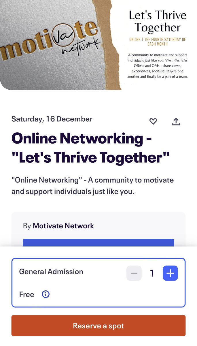 mvaservices_'s tweet photo. Happy Hump Day 🙌🏾

Calling all VAs, PAs, EAs and OBMs to join a community where we share views, experiences, collaborate, socialise and inspire one another.

We’re meeting virtually next week Saturday 16th December at 12 PM. 

Register for free: https://t.co/bryLUXMsYo

Share!! https://t.co/ydm19OwMdI