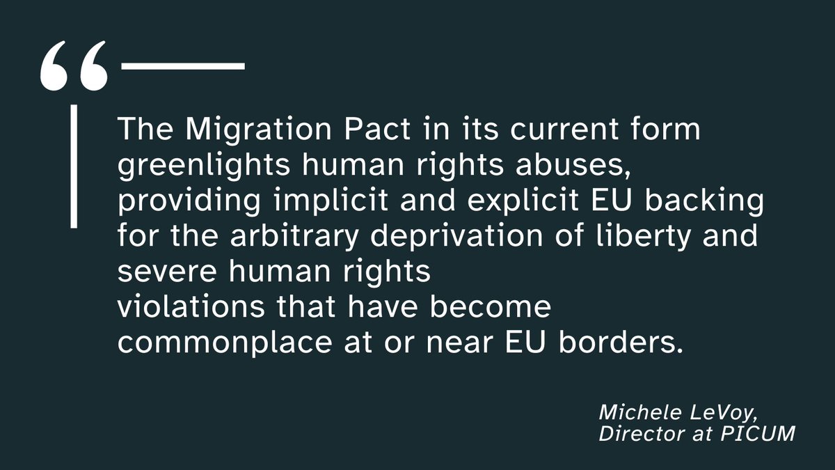 picum_ngo's tweet image. This #MigrationPact harms people with more detention, deportations, racial profiling and lower safeguards. We join leading human rights orgs in calling on EU lawmakers to reject this Pact as they near a deal today and tomorrow.
👉🏾picum.org/blog/human-rig…
#StopThisPact #NotThisPact