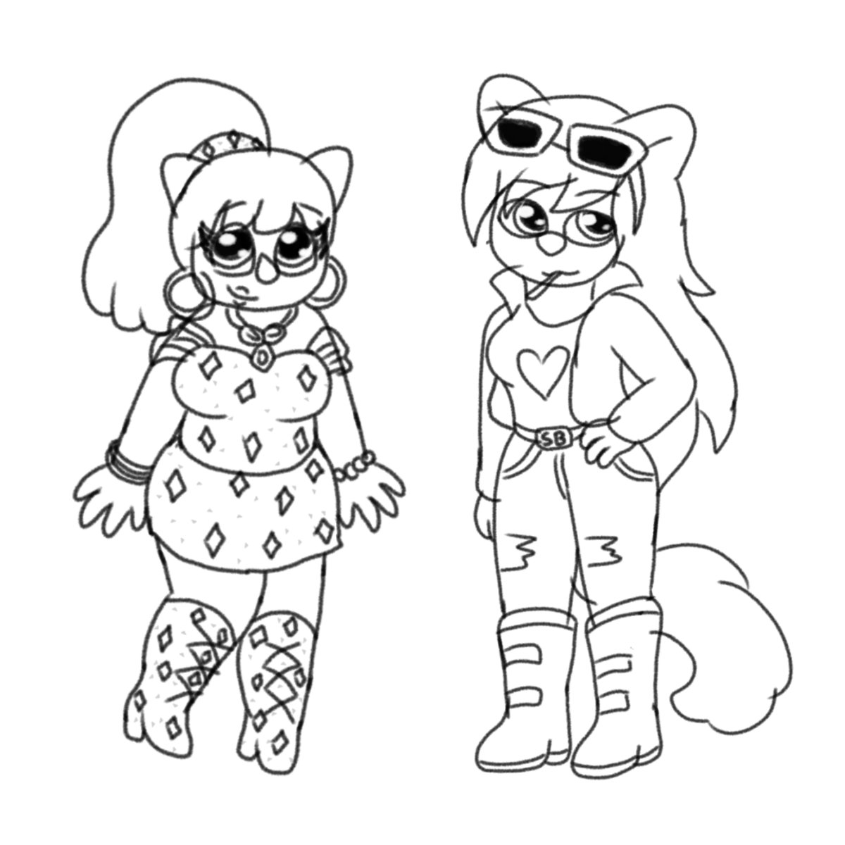 MGribbleston's tweet photo. Made designs for my 2 new welcome home ocs (colored version coming up sometime in the future) 

Guess which one of them is a man 👀

#welcomehome #wh #welcomehomeoc #oc #ocdesign #design #peekdesign #ocart #welcomehomeocart #sketch #sketchdesign #newoc https://t.co/jzpeNcPbd6