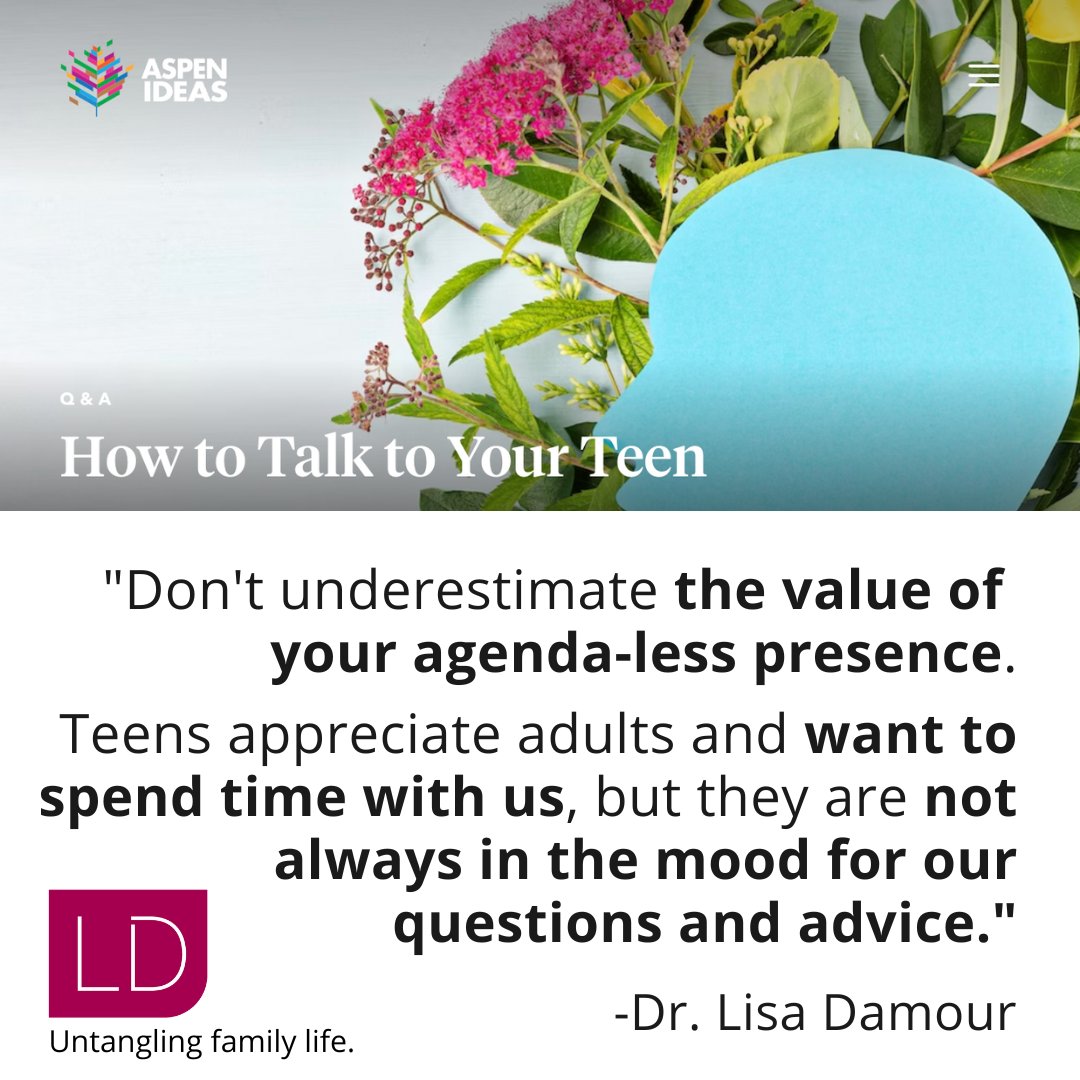 You can read my whole @AspenIdeas interview about "How to Talk to Your Teen" at loom.ly/B4AL01U
