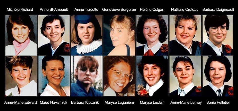 Today we remember the 14 women murdered at Ecole Polytechnique on December 6, 1989. Killed just because they were women. 🕯
 
We remember them and we honour them. We will not forget!
 
#MontrealMassacre  #16DaysOfActivism
#December6