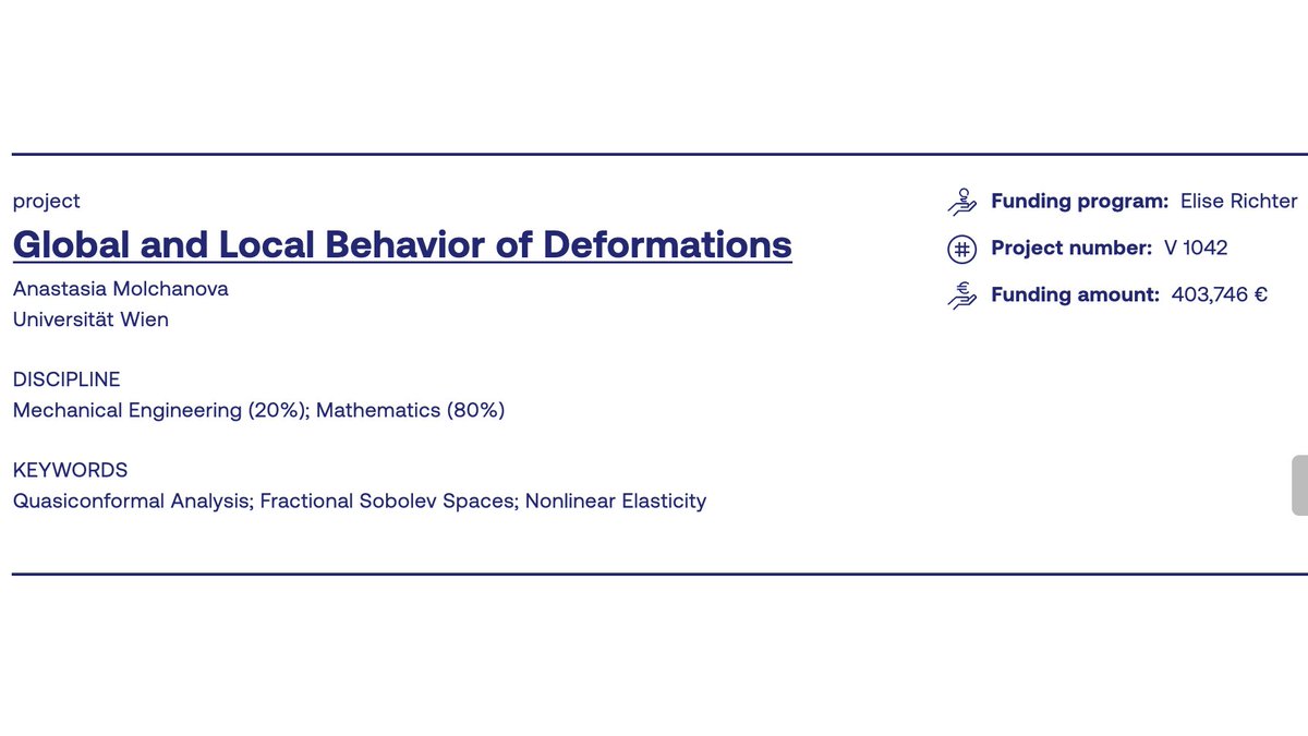 🎉🎉🎉 My @FWF_at project 'Global and Local Behavior of Deformations' just got supported. 🎉🎉🎉

#researchgrant #fwf #AcademicTwitter