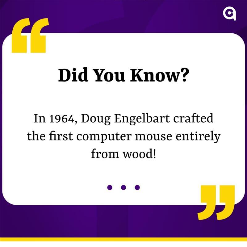 Tech history trivia! Doug Engelbart's ingenious creation in 1964: the first computer mouse made entirely from wood! Innovation knows no bounds.🖱️
.
.
.
#CodeAegis #innovative #techtrivia #woodenmouse #techevolution #invention #MousePad #techmilestone #DidYouKnow #Wednesday