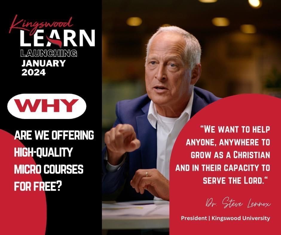 Only 3 weeks until the launch of Kingswood Learn! Check it out @ buff.ly/3DA6rTC <a href="/kingswood/">Kingswood University</a> #BibleCollege #ministry #church #discipleship