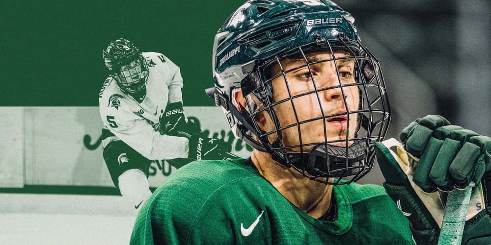 “If you wanted to take a defenseman, you could argue you could take him at No. 1 or No. 2.” 

Inside Artyom Levshunov’s journey from Belarus to East Lansing and the top of the #2024NHLDraft.

My feature on an “incredible” prospect’s “unheard of” story: theathletic.com/5085787/2023/1…
