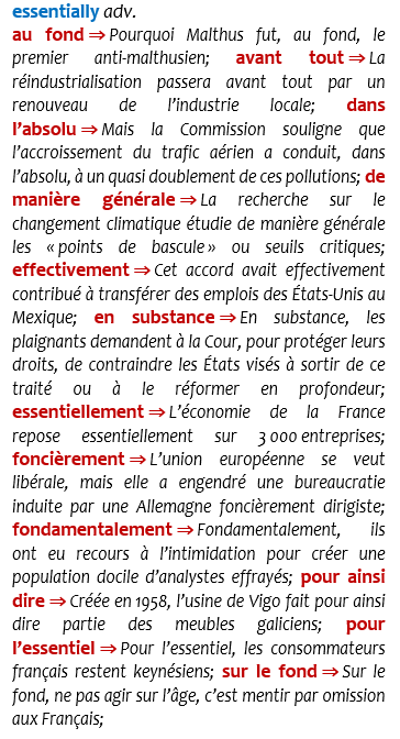 InterlinguaTS's tweet photo. Quelques suggestions pour traduire "essentially": https://t.co/SbotV8YhhA
