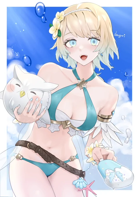 #くそ寒いので水着絵を貼る