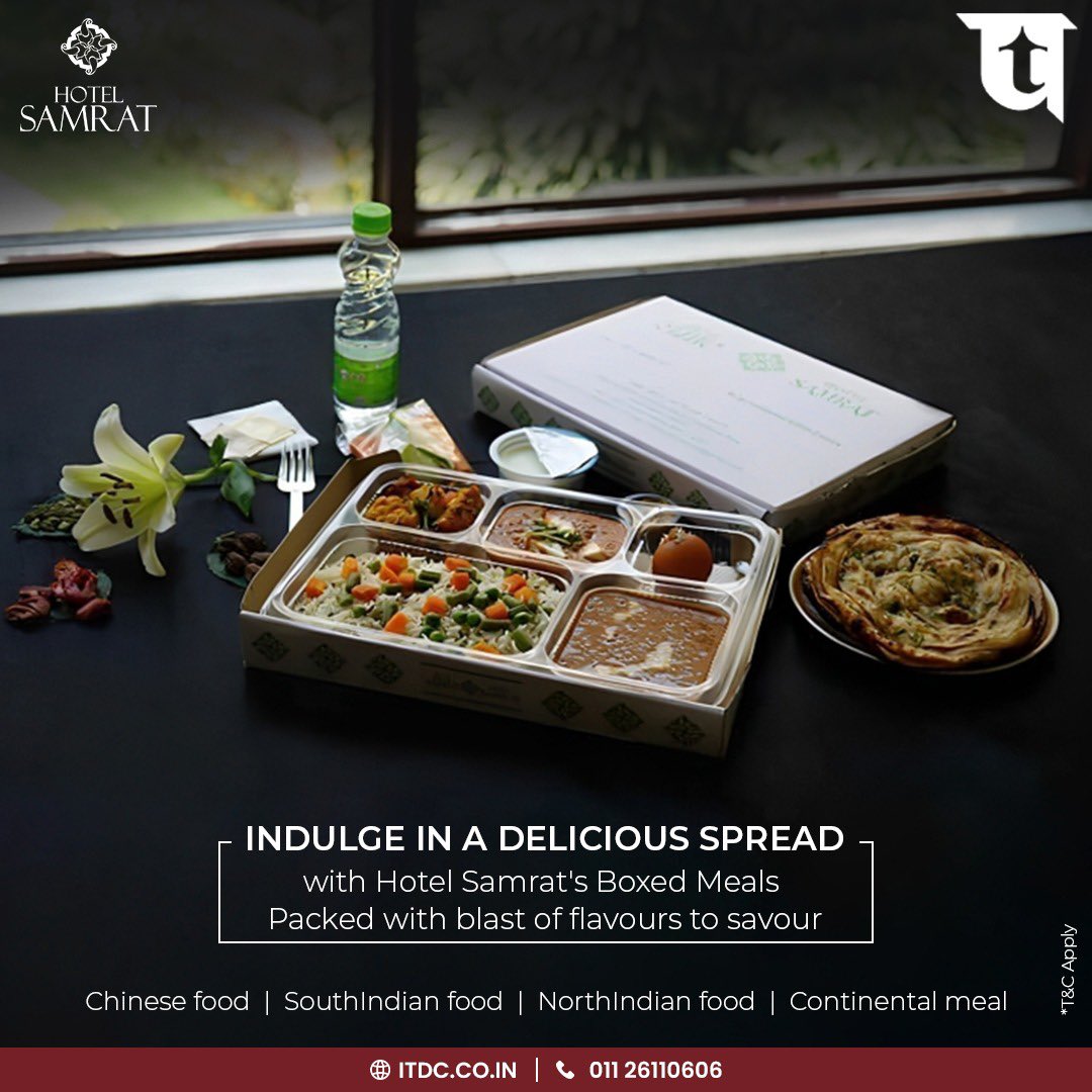 Indulge in #HotelSamrat's budget friendly #BoxedMeals, designed to elevate your winter dining experience. With diverse menu options and a focus on hygiene, these #meals are available for pre-order, ensuring a convenient and delectable experience
#hotels #takeawayfood #packedmeals