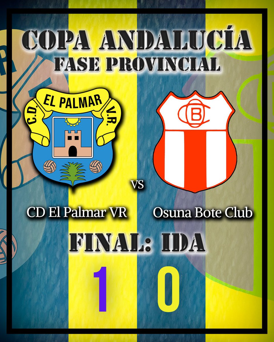 ⏱ 90’ • CD El Palmar VR • Osuna Bote Club 1️⃣ - 0️⃣

⚽ Gol de <a href="/titiromero27/">✨◀TITI ROMERO ▶✨</a>

🔚 FINAL DEL PARTIDO

💛💛💛 GRACIAS AFICIÓN 💛💛💛