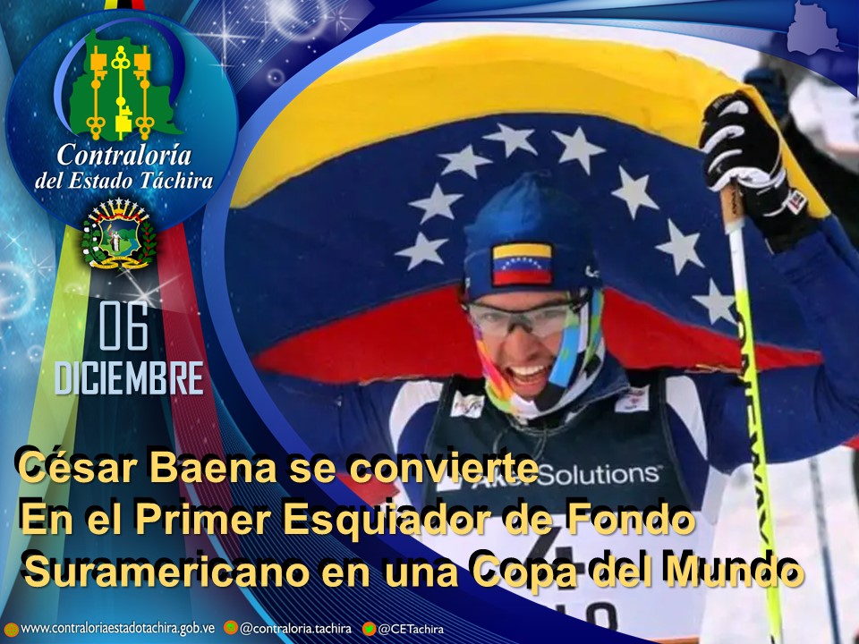 CETachira's tweet photo. Un día como hoy 06 de Diciembre del 2009 Cesar Baena se convierte en el Primer Esquiador de Fondo Suramericano en participar de una Copa del Mundo.

Ganador del Merino Muster 2009 en Nueva Zelanda, Récord Mundial Guinness de la mayor travesía con esquís de ruedas sobre asfalto. https://t.co/991jMGfwHp