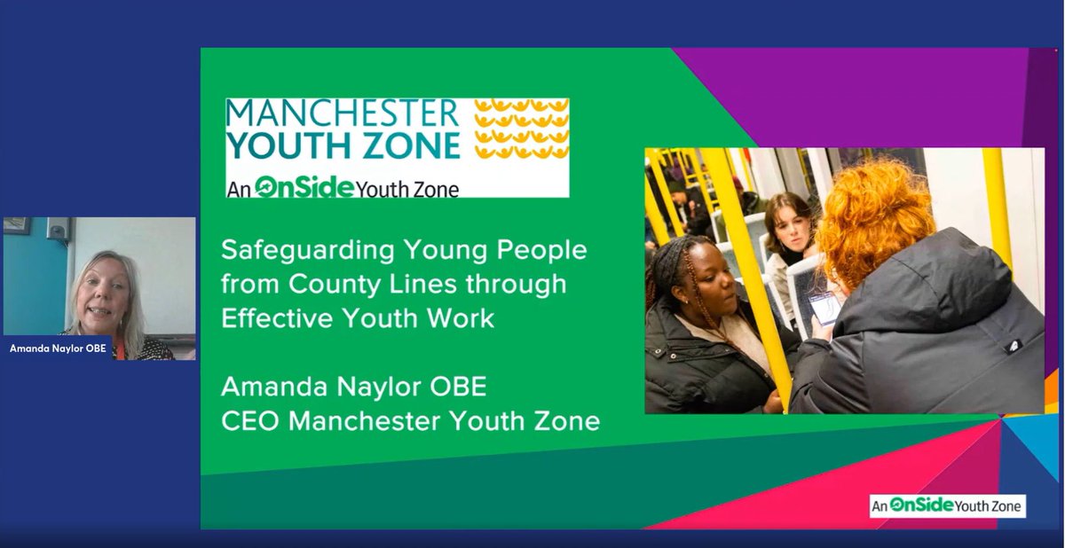 Next we have Amanda Naylor OBE, CEO of @manchesteryz talking about the impact that youth services have in tackling grooming, exploitation and violence when combatting county lines trafficking. #CountyLinesWM