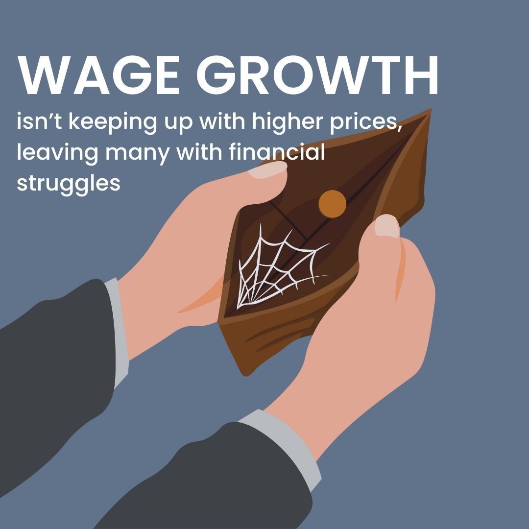 💸 Wage growth isn't keeping up with higher prices, leaving households struggling to make ends meet. Let's talk about the financial challenges facing many Americans. 🤝💼 #WageGrowth #FinancialStruggles