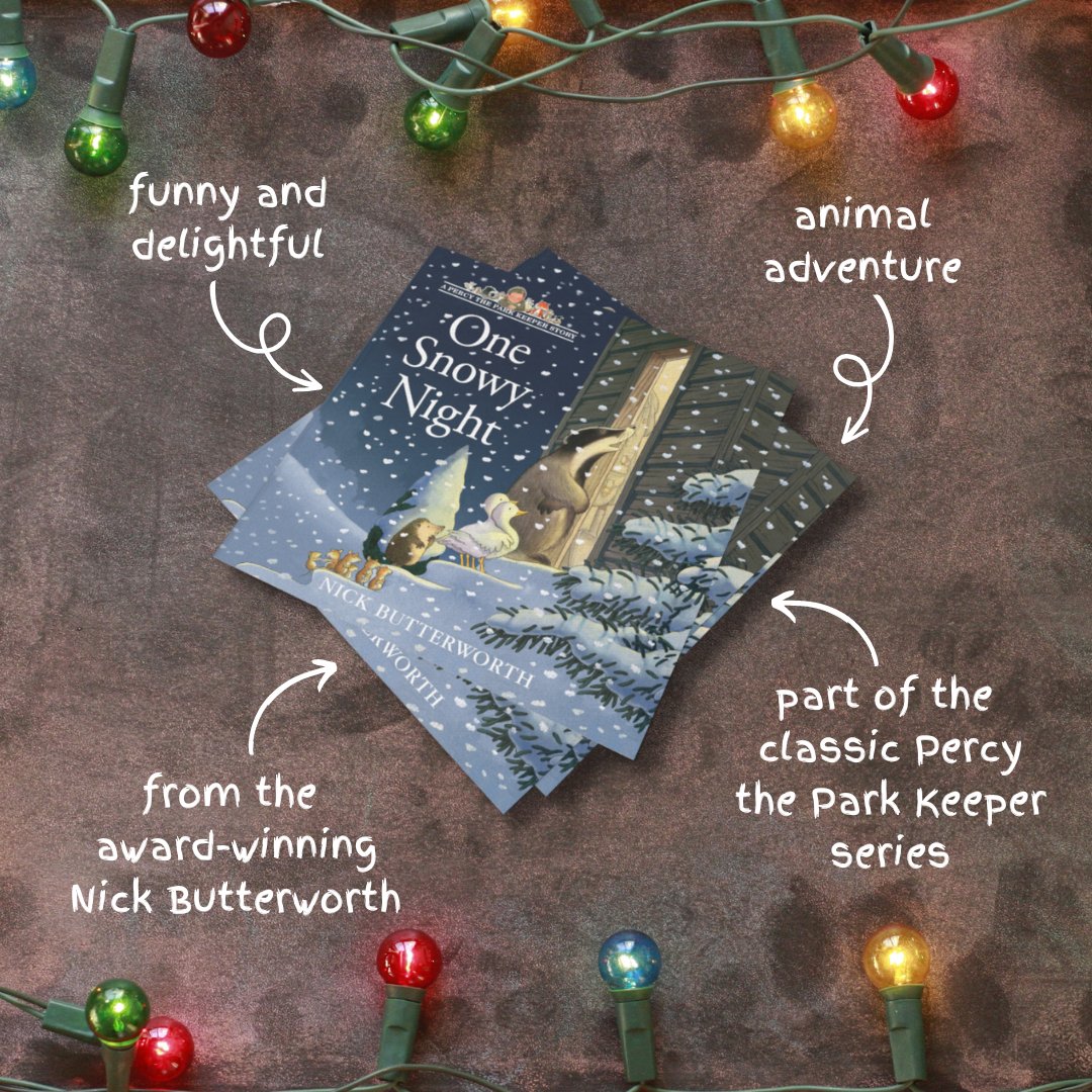 HarperCollinsCh's tweet photo. If you're dreaming of a white Christmas, then join Percy and his animal friends in #OneSnowyNight ❄
This delightful wintery classic is the perfect book to snuggle up with for the festive season! #PercyTheParkKeeper 🎄 https://t.co/JHGfofYZ1x