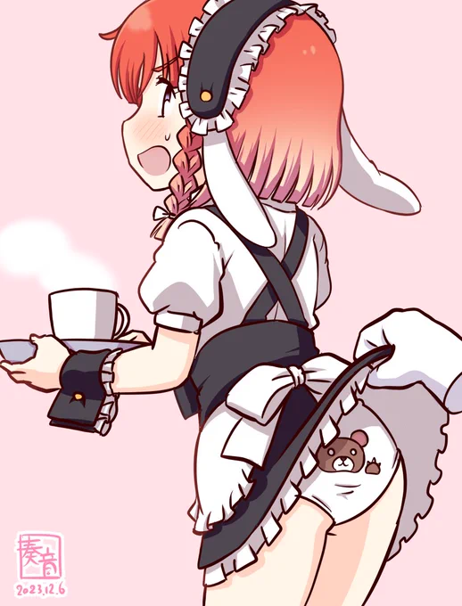 「え、あのっ、ええと!?」  #艦これ版真剣お絵描き60分一本勝負_20231206 #択捉  ※体調が戻ってないので先上げして寝ます
