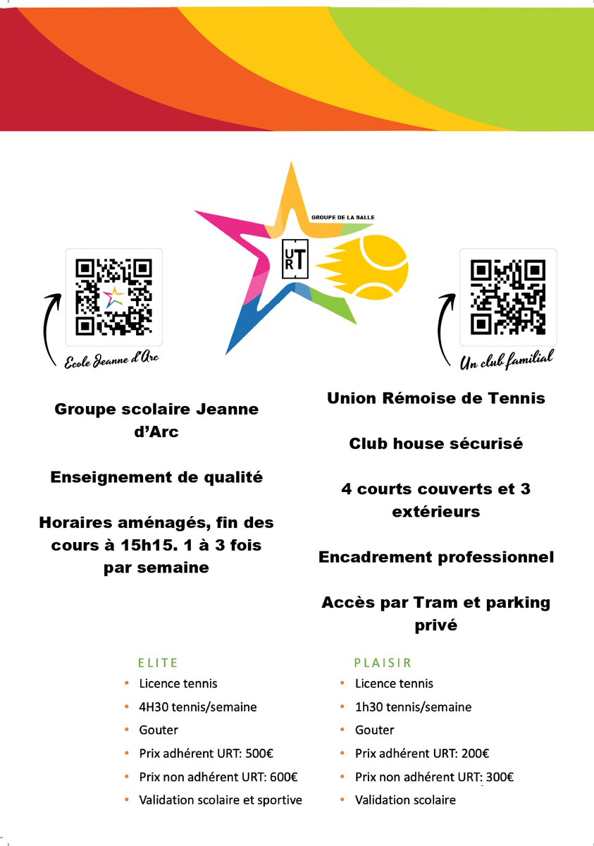 Groupe De La Salle - Reims (@gdls_reims) on Twitter photo 🎾 SPORT
Le sport est indissociable des apprentissages, l'école Jeanne d'Arc-La Salle s'associe à l'URT afin de permettre aux élèves de vivre leur passion tout en poursuivant une scolarité normale!
N'hésitez pas à nous contacter!
#wearelasalle <a href="/lasallefrance/">LA SALLE FRANCE</a> <a href="/lasalleorg/">La Salle Global</a> 🎾 SPORT
Le sport est indissociable des apprentissages, l'école Jeanne d'Arc-La Salle s'associe à l'URT afin de permettre aux élèves de vivre leur passion tout en poursuivant une scolarité normale!
N'hésitez pas à nous contacter!
#wearelasalle <a href="/lasallefrance/">LA SALLE FRANCE</a> <a href="/lasalleorg/">La Salle Global</a>
