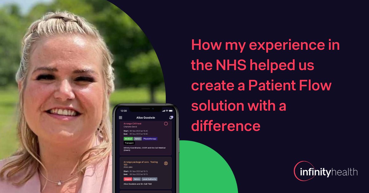 A Q&amp;A with Infinity’s ⭐ Alice Goodwin ⭐ about her experience in the NHS and the longstanding issues with patient flow. She explains how this has helped Infinity develop a solution focused around tasks.

infinity.health/insight-and-op…